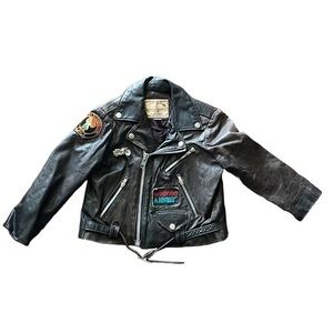 FASHIONS BY ESPINOZAS HARLEY DAVIDSON Patchwork kids leather jacket size medium